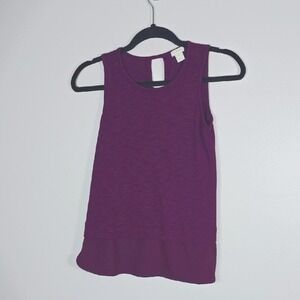 J. Crew Purple Sleeveless Layered Tank Top Casual Blouse Keyhole XS